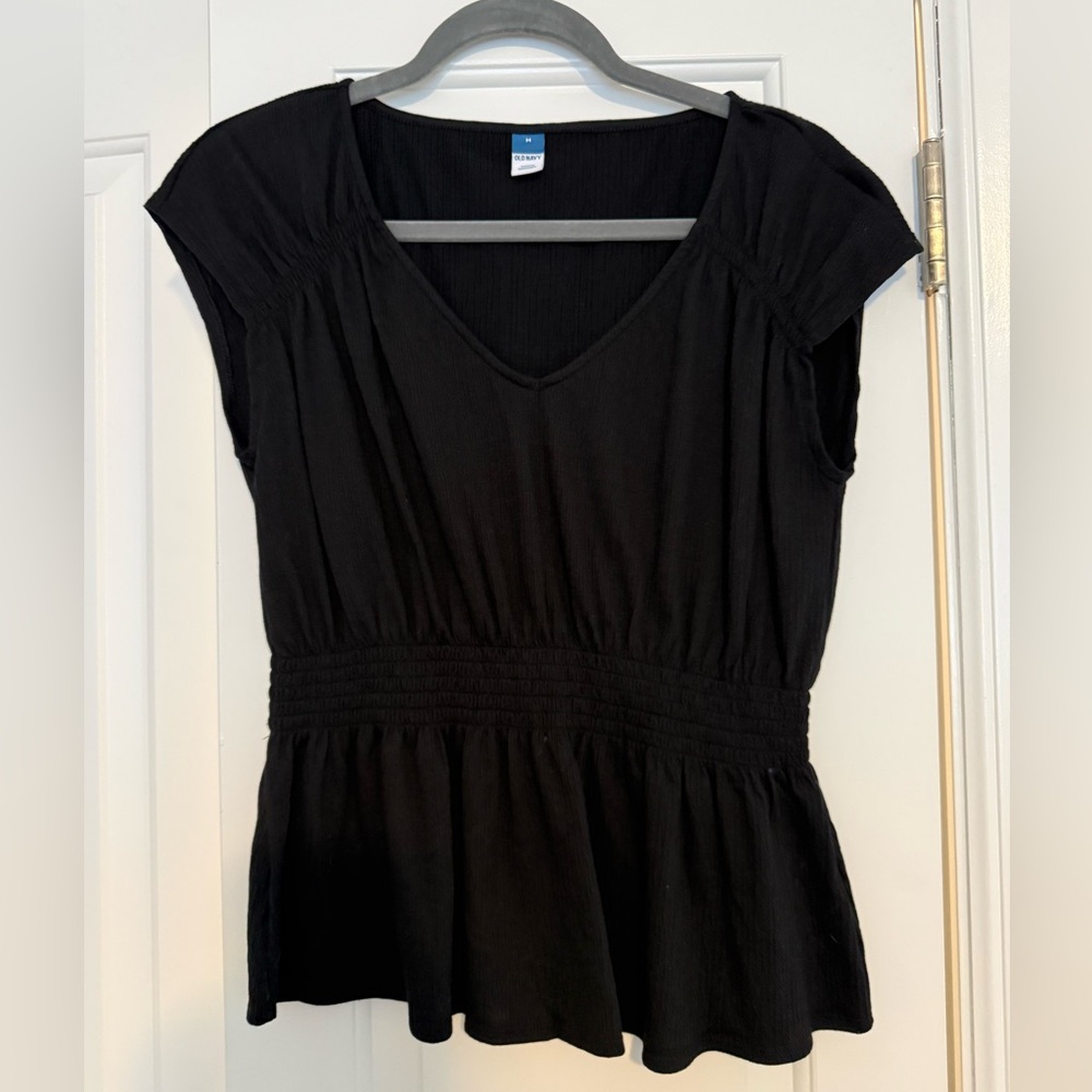 Old Navy Black Textured Top